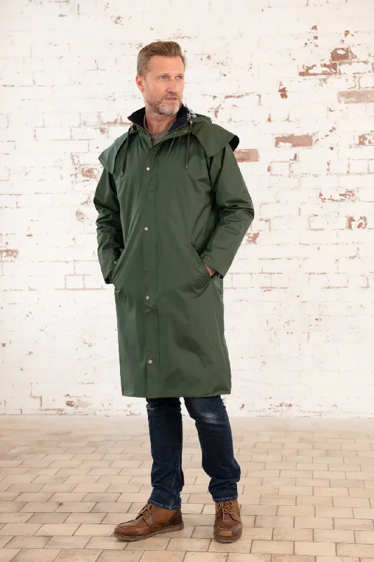 Men's Coats with Water-Repellent FabricStockman Full Length Rain Coat - Duffel