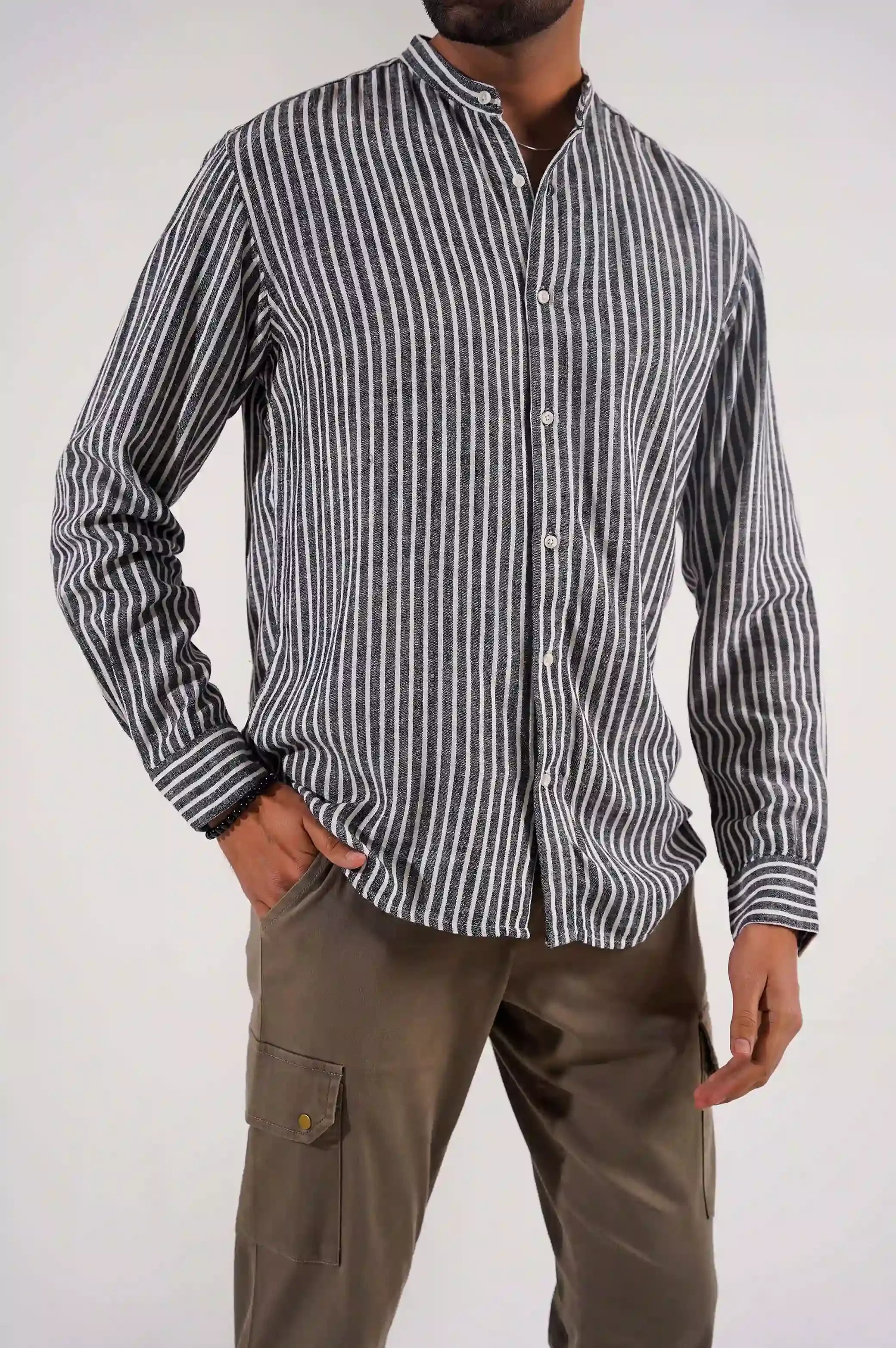 Men's Patterned Dress Shirts for a Unique TwistSTRIPE BUTTON DOWN SHIRT