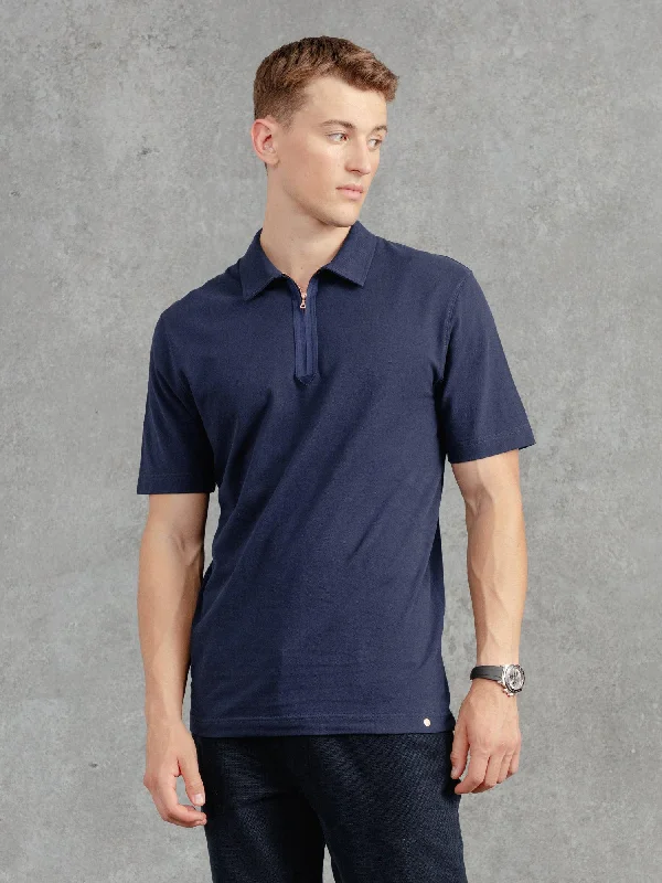 Men's Skinny-Fit Shirts for a Trendy LookThe Ashley Zip Polo