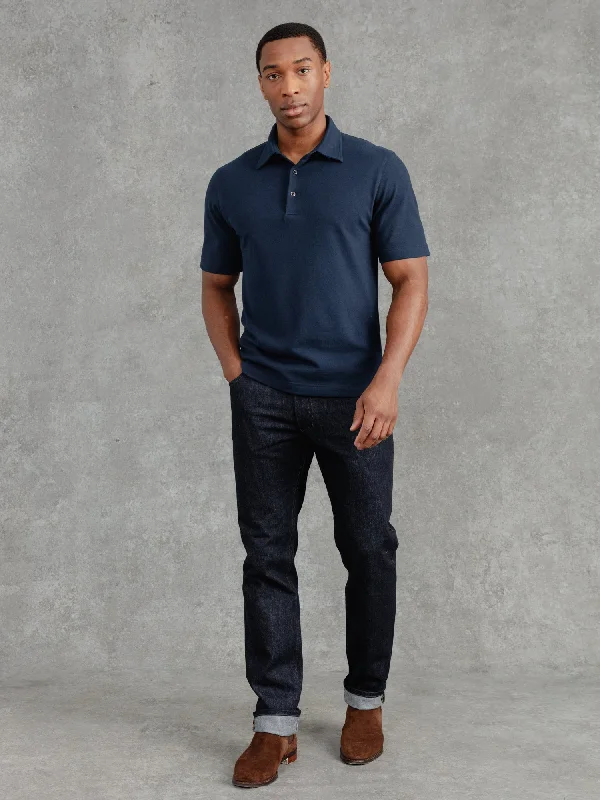 Men's Neutral-Tone Shirts for Versatile StylingThe SS Polo - Dark Navy