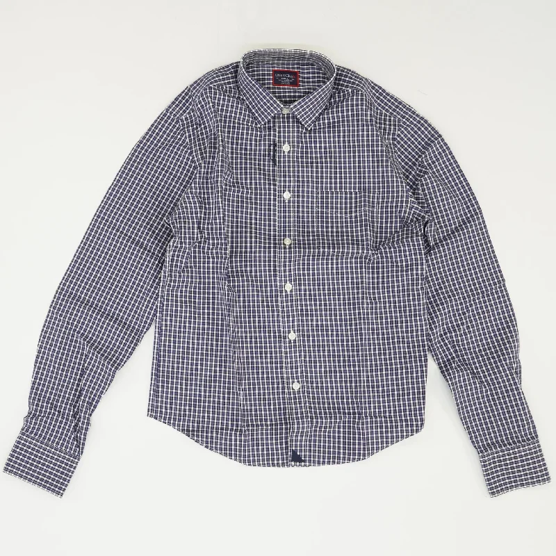 Men's Shirts with Convertible CollarsTruro Blue Plaid Long Sleeve Button Down