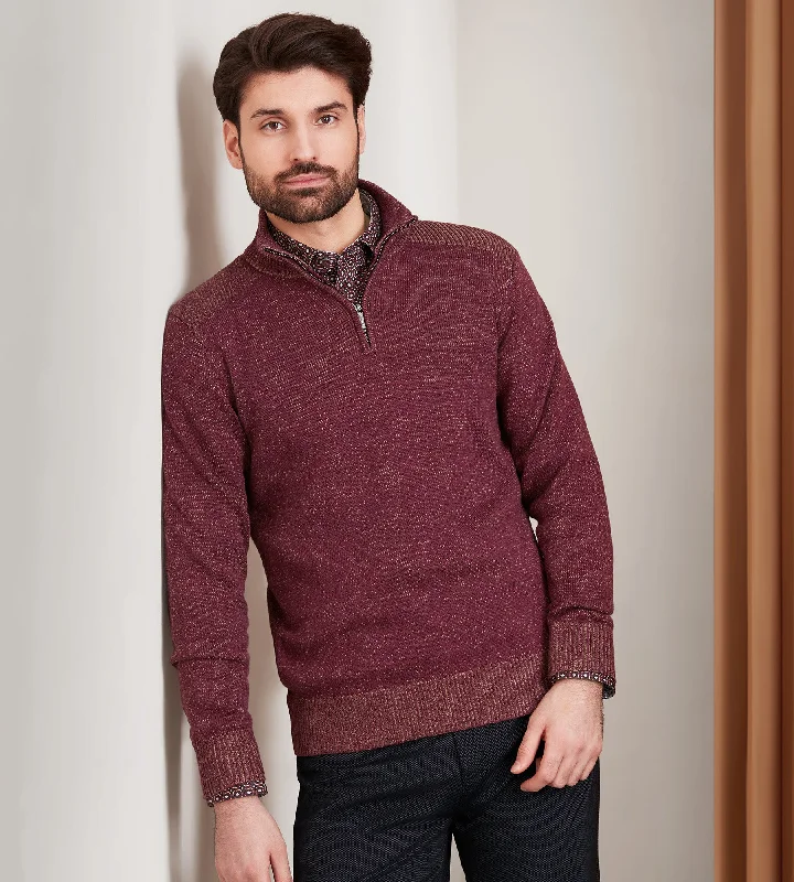 Men's Layering Shirts for Seasonal TransitionsModern Fit Long Sleeve Quarter-Zip Sweater