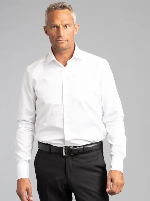 Men's Tailored Shirts for a Sharp AppearanceWhite Slimline Dress Shirt