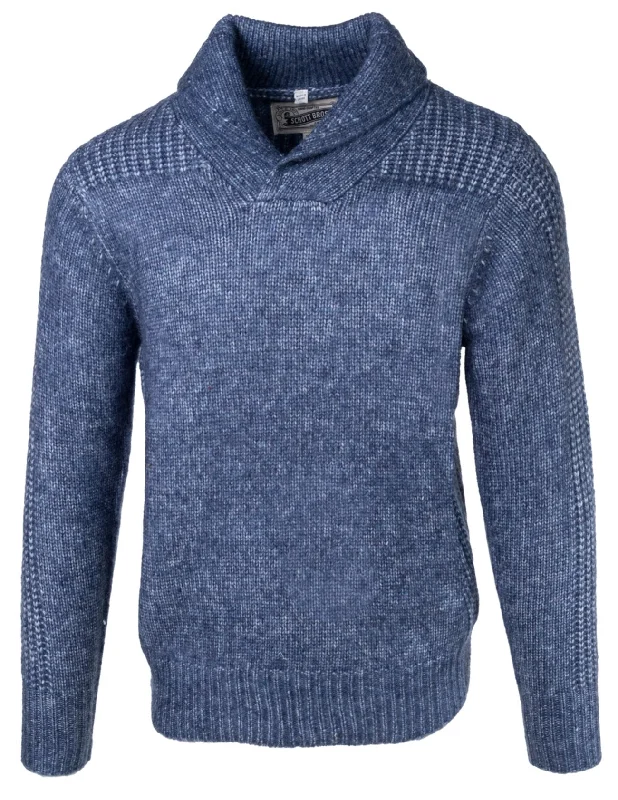 Men's Sweaters with Thumbholes in SleevesMidweight Triple Blend Shawl Collar Sweater