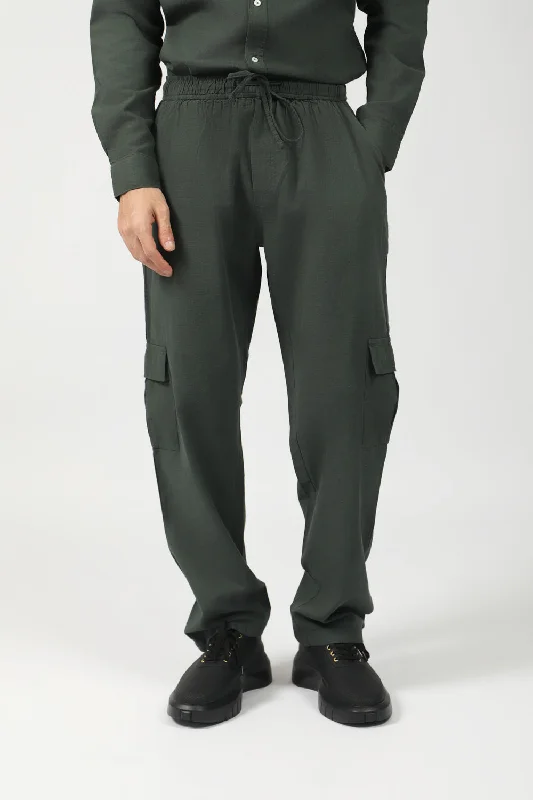 Men's Drawstring Pants for AdjustabilityBAGGY FIT CARGO TROUSER