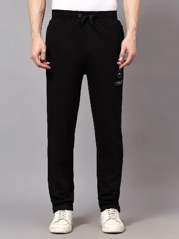 Men's Party Pants for a Fun Night OutMen's Black Solid Casual Track Pant