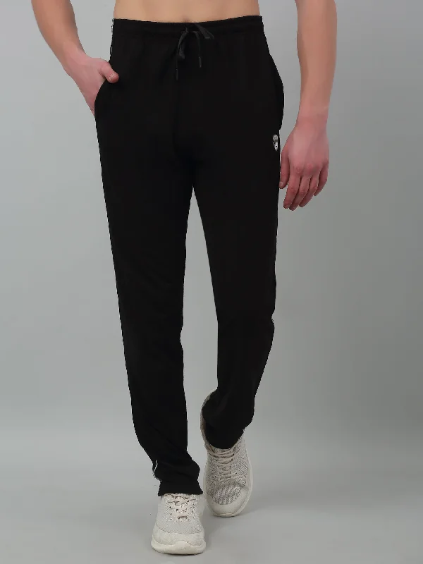 Stylish Men's Cargo PantsMen's Black Summer Solid Drawstring Casual Track Pant