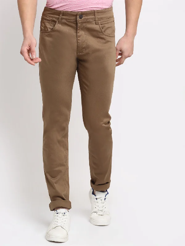 Men's Pants with Reflective Stripes for SafetyMen's Casual Flat front Khaki  Trousers