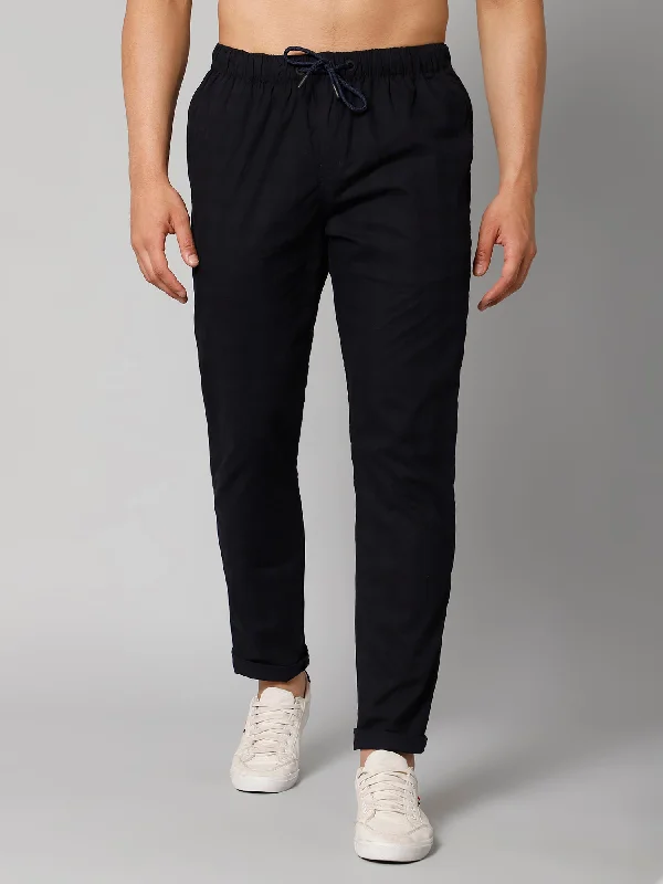 Men's Pants with Turn-Up CuffsMen's Navy Lower