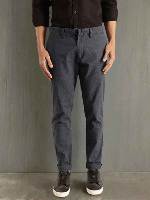 Men's Pants with Flap PocketsMen Urban Fit Polyester Blend Trouser