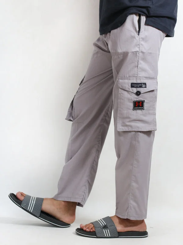 Men's Relaxed-Fit Pants for ComfortMT80 Men's Cotton Trouser Light Grey