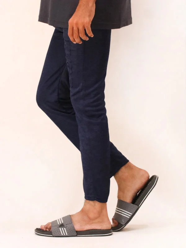 Men's Tapered Pants for a Slimming EffectMT51 HG Men's Jersey Trouser Navy Blue