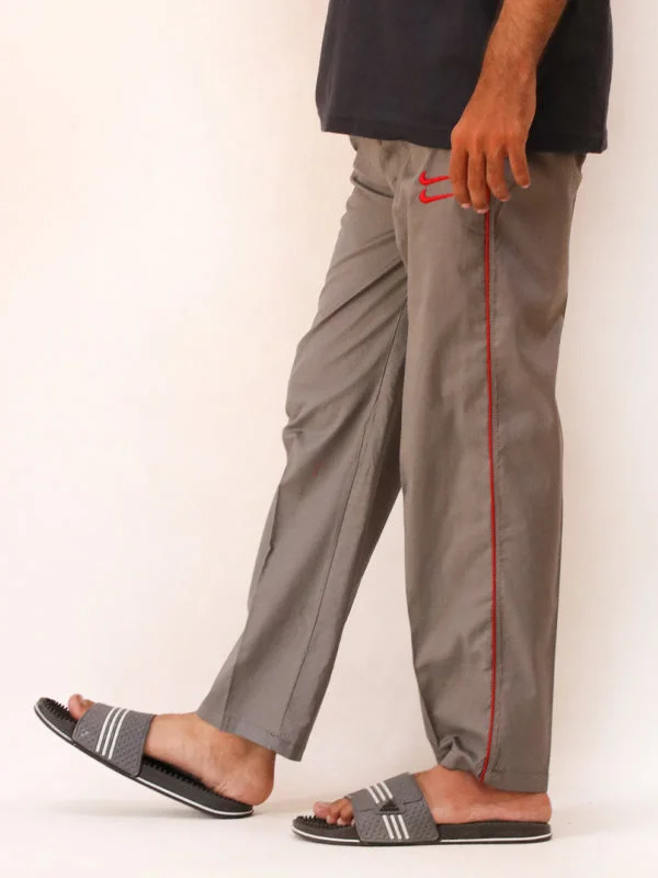 Men's Patterned Pants with ChecksMT58 NK Men's Cotton Trouser Grey