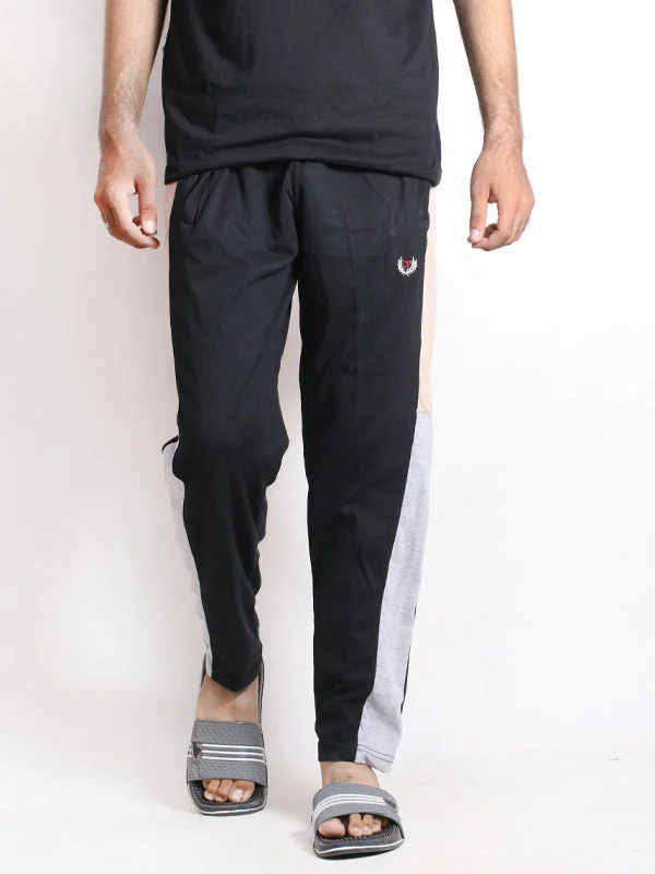 Men's Pants with Ripped and Distressed DetailsMT64 AA Men's Jersey Trouser Black