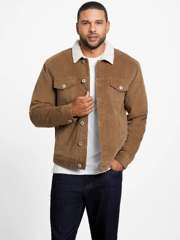 Unique Men's Flight JacketsBrent Sherpa Corduroy Jacket