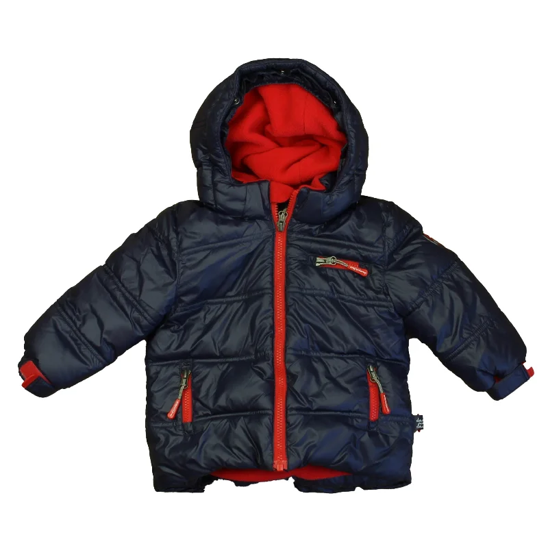 Men's Coats with PocketsDeux par deux Boys Blue | Red Winter Coat