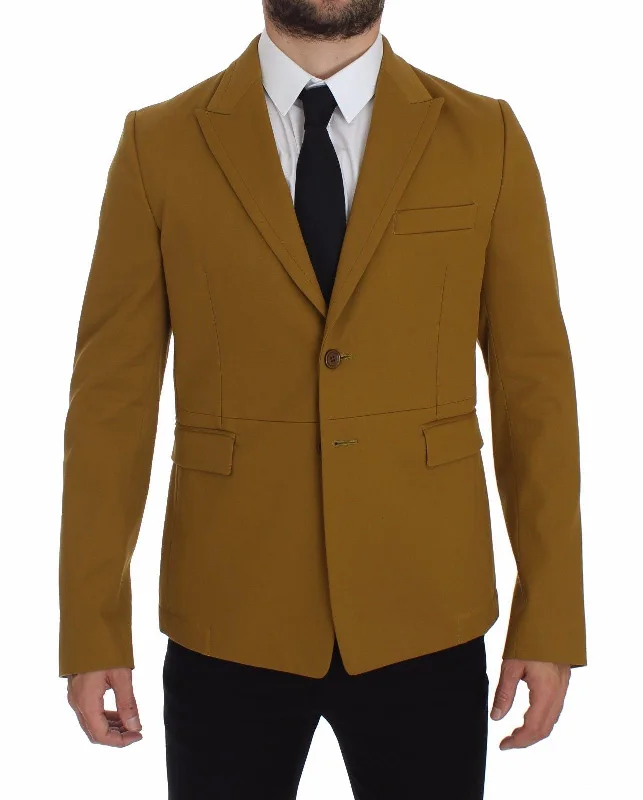 Men's Coats with Stretch FabricDolce & Gabbana Elegant  Cotton Blend Casual Men's Blazer