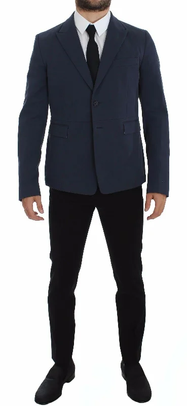 Men's Coats with Magnetic ClosuresDolce & Gabbana Elegant  Cotton Stretch Blazer Men's Jacket