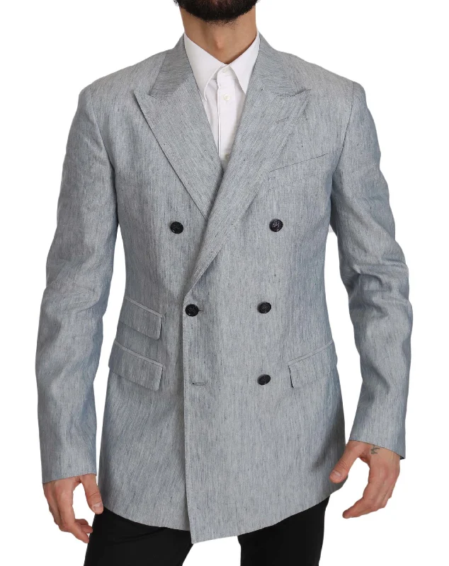 Men's Coats for Winter CampingDolce & Gabbana Elegant  Double Breasted Men's Blazer