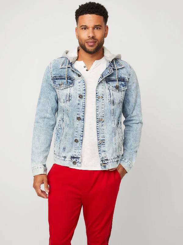 Men's Coats with Relaxed FitsHarold Hooded Denim Jacket