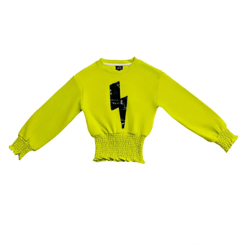 Men's Coats for Casual WearKids Lightning Bolt Sweatshirt In Neon Green