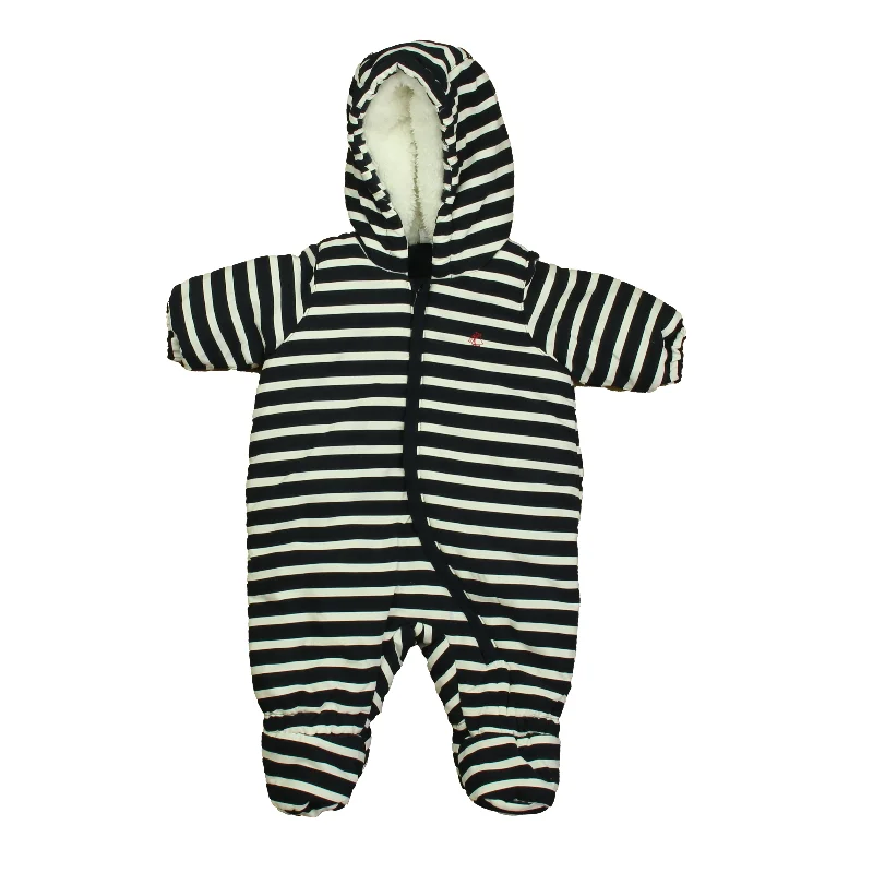 Men's Coats with Multi-Pocket DesignPetit Bateau Boys Navy | White Snowsuit