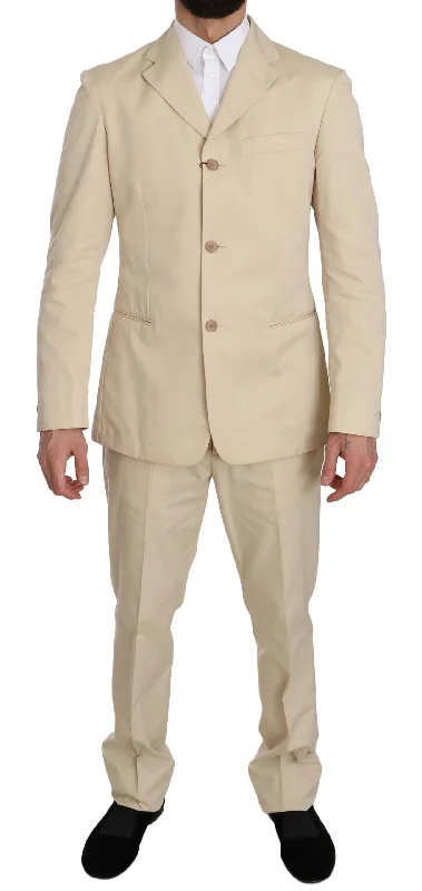 Men's Coats with ZippersRomeo Gigli  Two-Piece Suit with Classic Men's Elegance