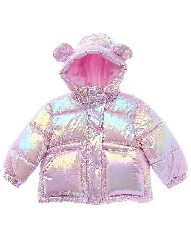 Men's Coats with Multi-Pocket DesignRothschild Kids Crinkle Metallic Puffer Jacket