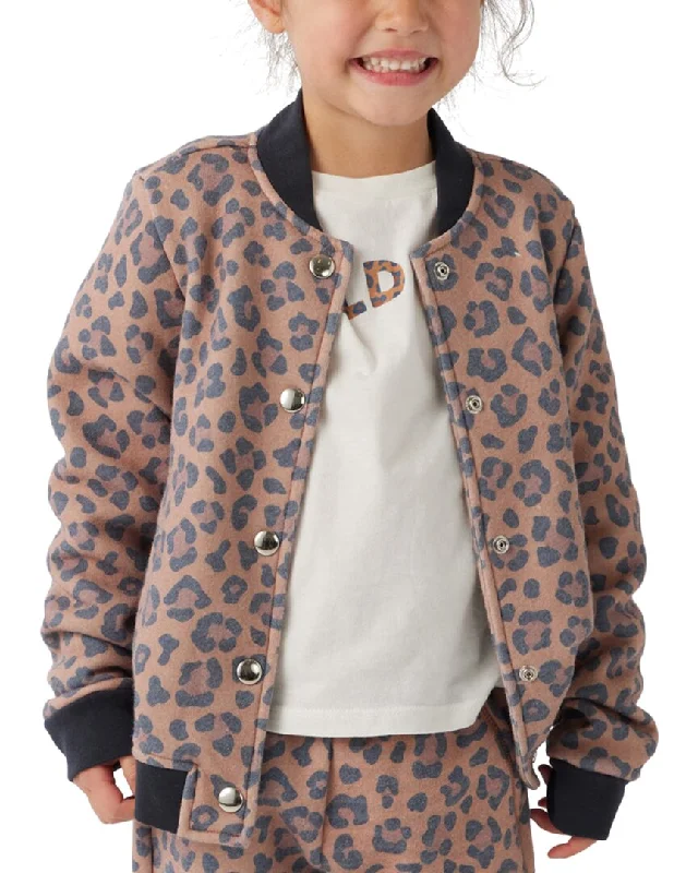 Men's Coats with Hand WarmersSol Angeles Leopard Bomber Jacket